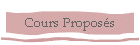 Cours Proposés